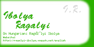 ibolya ragalyi business card